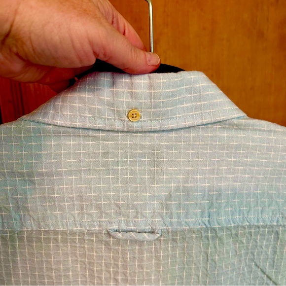 Ben Sherman Men’s Light Blue Cotton Textured Button-Down Short Sleeve Shirt XL - Picture 7 of 10